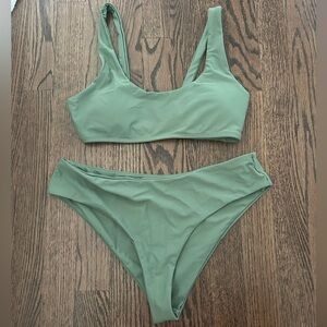 Army green bathing suit